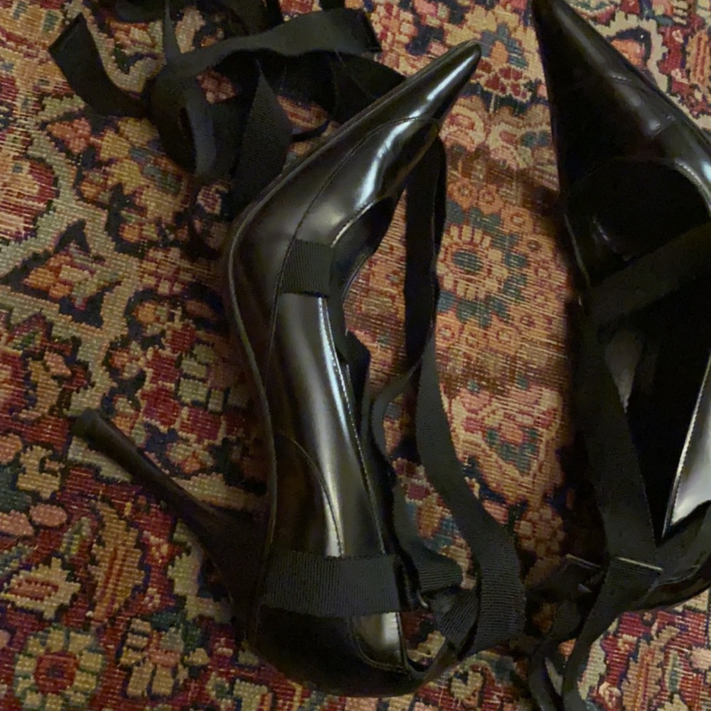 GUCCI TOM FORD 2002 RUNWAY W/F COLLECTION BLACK LEATHER STILETTOS AUTH - Picture 12 of 17
